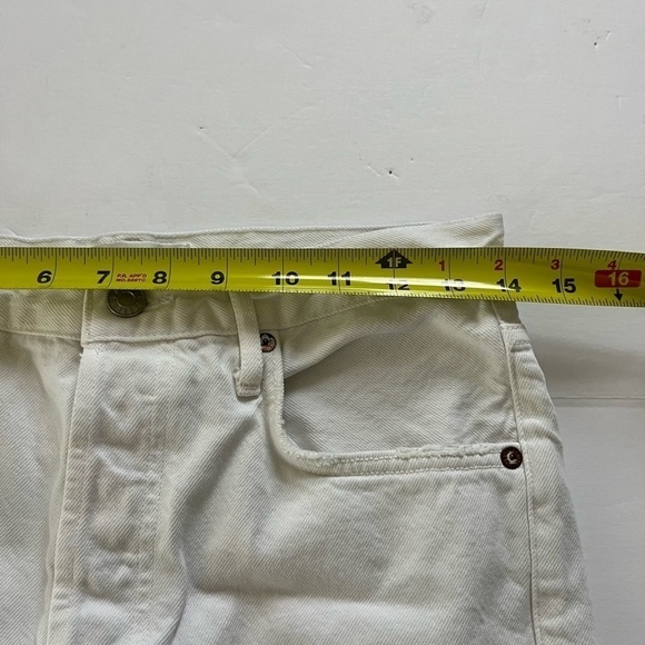 Agolde High Rise Riley Crop White Distressed Size 26 - Picture 9 of 9